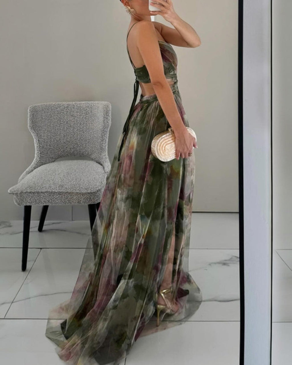 Giselle | Encantador Maxi Vestido con Estampado Floral