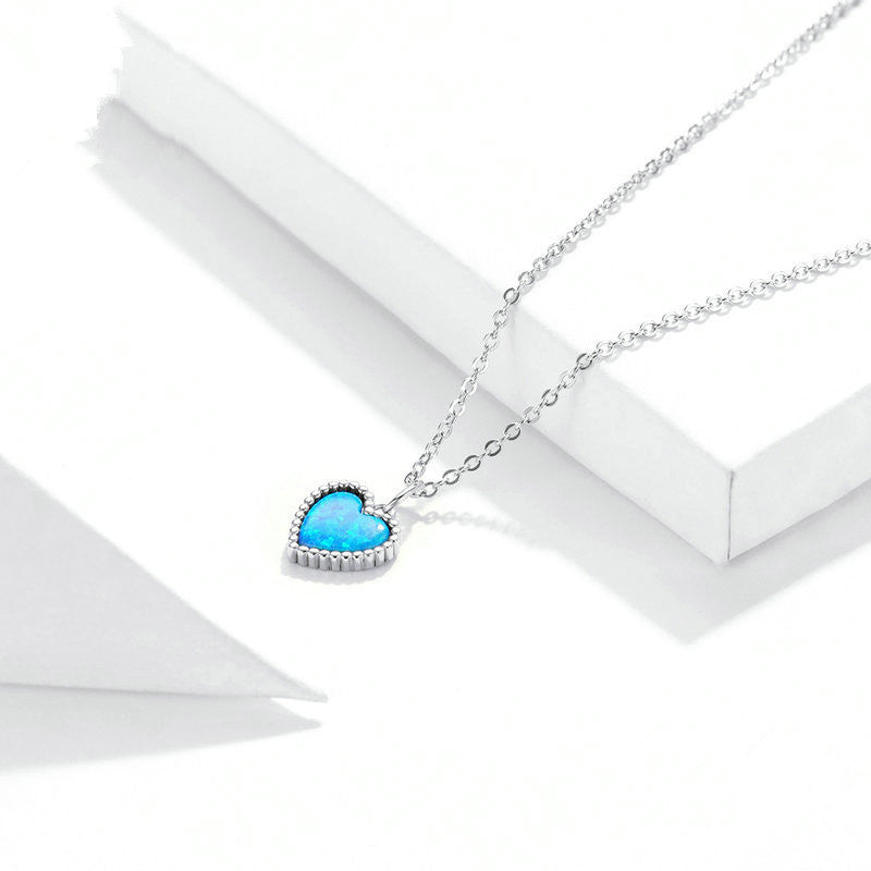 Collar Deep Blue Heart