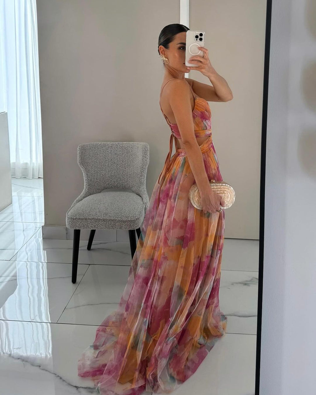Giselle | Encantador Maxi Vestido con Estampado Floral