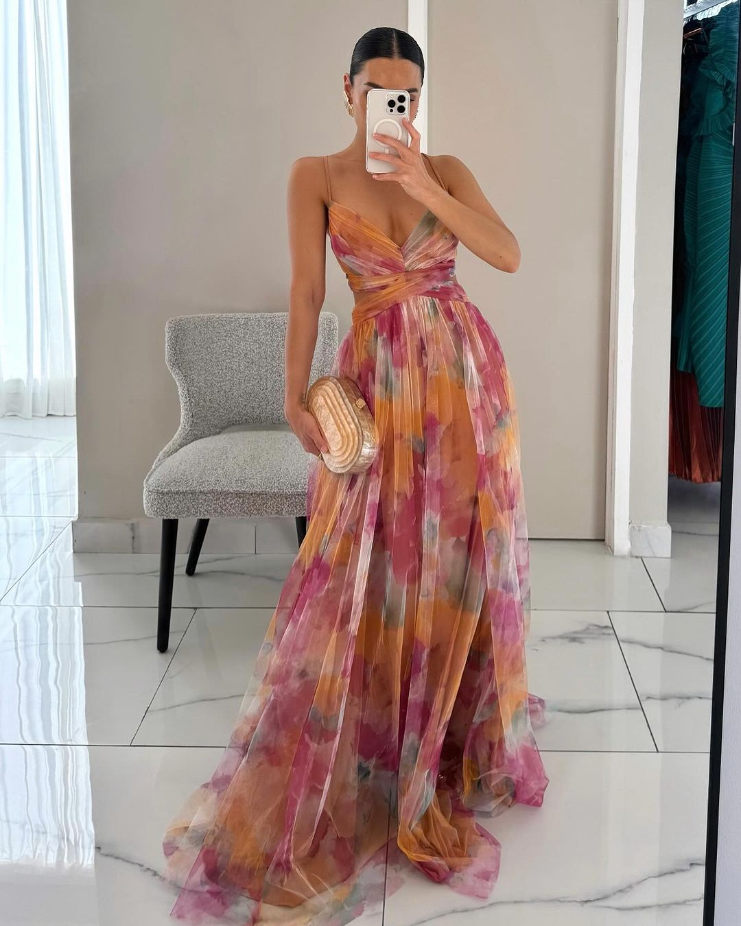 Giselle | Encantador Maxi Vestido con Estampado Floral