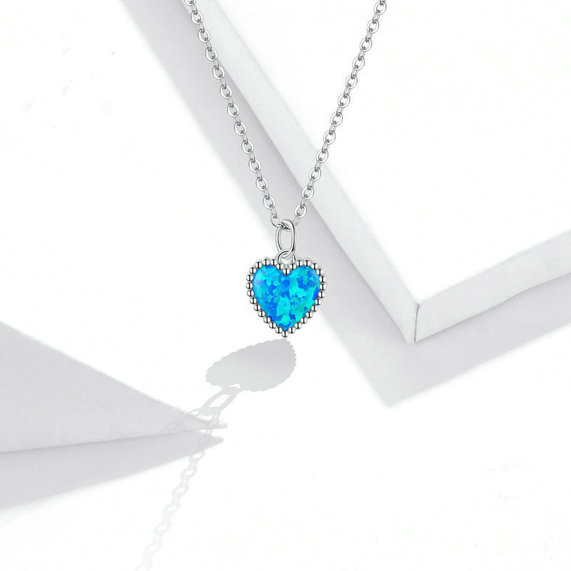 Collar Deep Blue Heart
