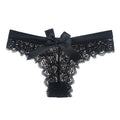 Tanga de encaje con lazo decorativo
