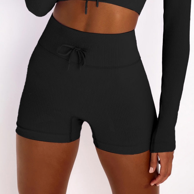Pantalones cortos deportivos de cintura alta