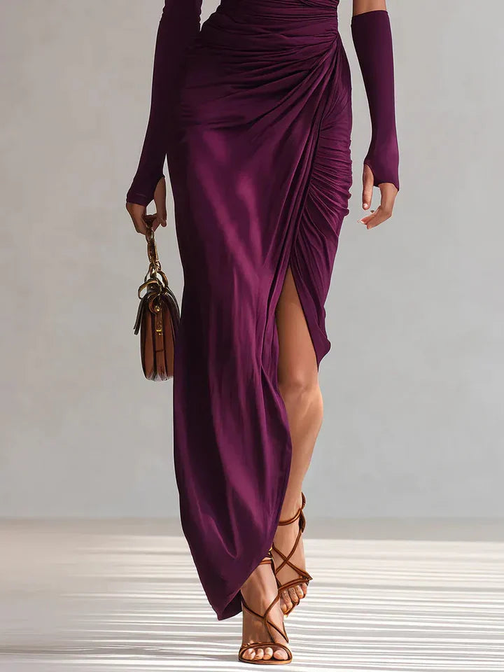 ADRIANA - VESTIDO LARGO MORADO
