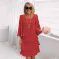 Maria – Elegante vestido midi con volantes