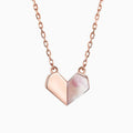 Collar con corazón de origami