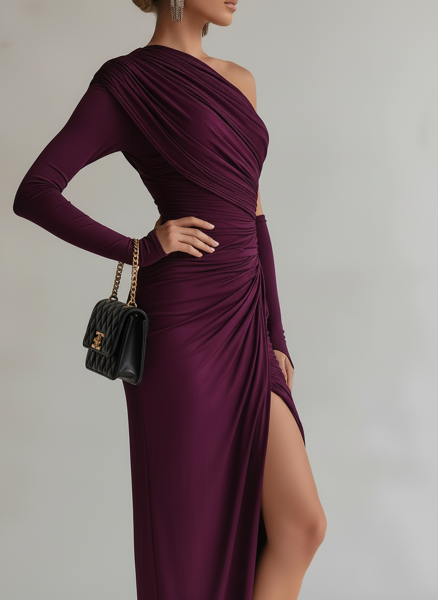 ADRIANA - VESTIDO LARGO MORADO