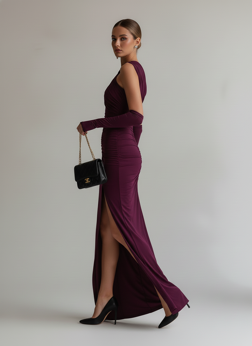 ADRIANA - VESTIDO LARGO MORADO