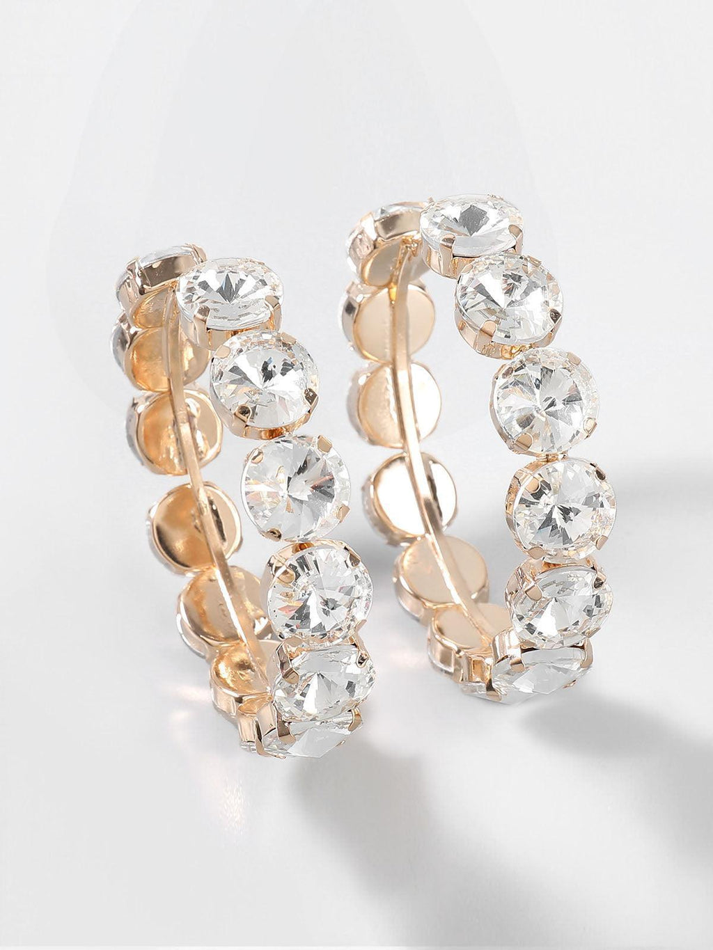PENDIENTES ARO CON PIEDRAS ENGASTADAS