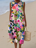 Vestido midi con estampado floral Ava™