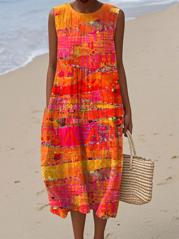 Vestido midi Faya™ Sunset